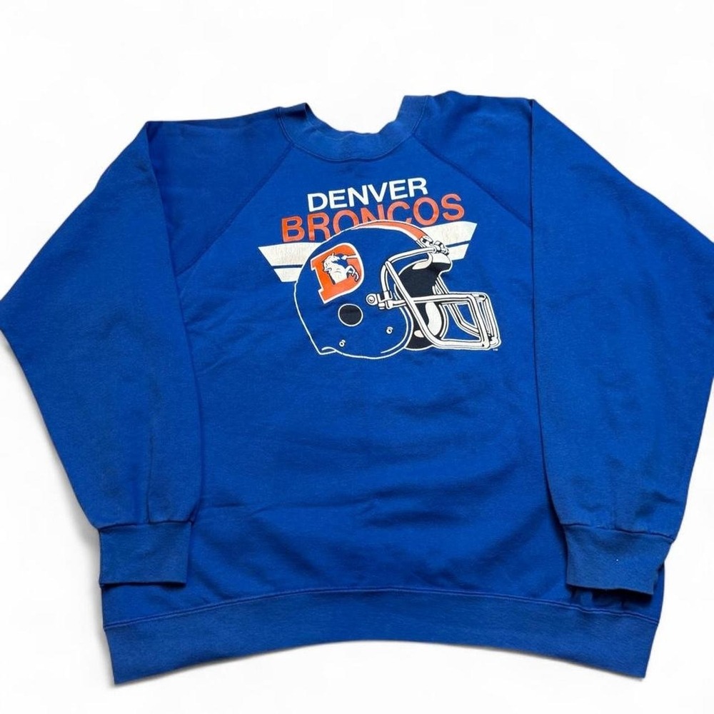 Vintage Denver Broncos 80s crewneck sweatshirt Size Large READ